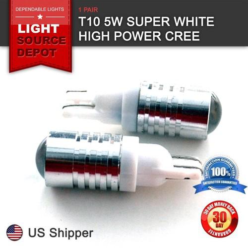 2x t10 5w led super white high power cree technology 194 168 192