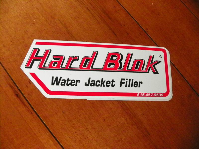 Hard blok water jacket filler vintage sticker 