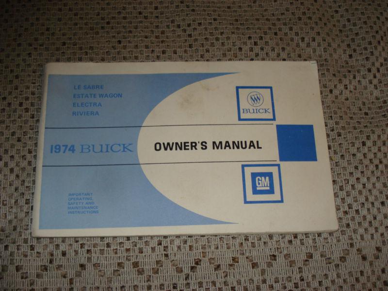 1974 buick owners manual original glovebox book rare lesabre electra riviera