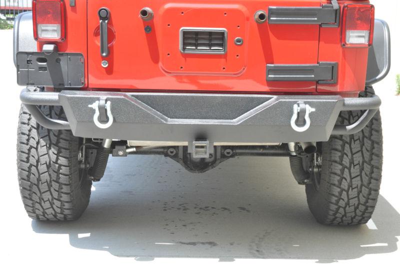 Jk jeep wrangler rear high angle clearance bumper steel off road 2007-2013 black