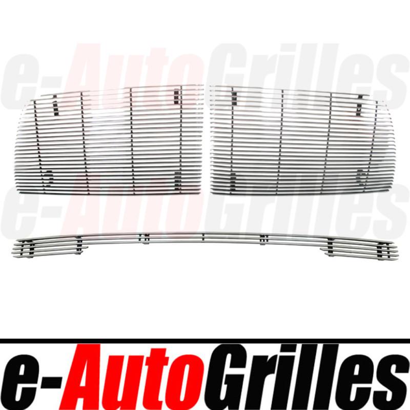 09-12 dodge ram 1500 chrome 4mm aluminum billet grille grill upper+bumper combo