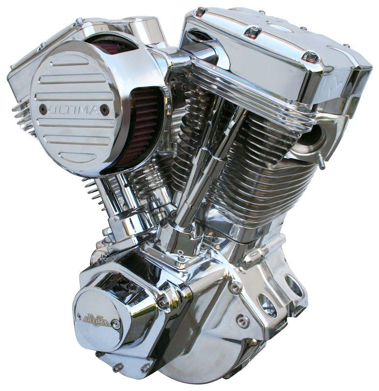 Ultima polished el bruto 127c.i complete engine for harley big twin 1984-1999