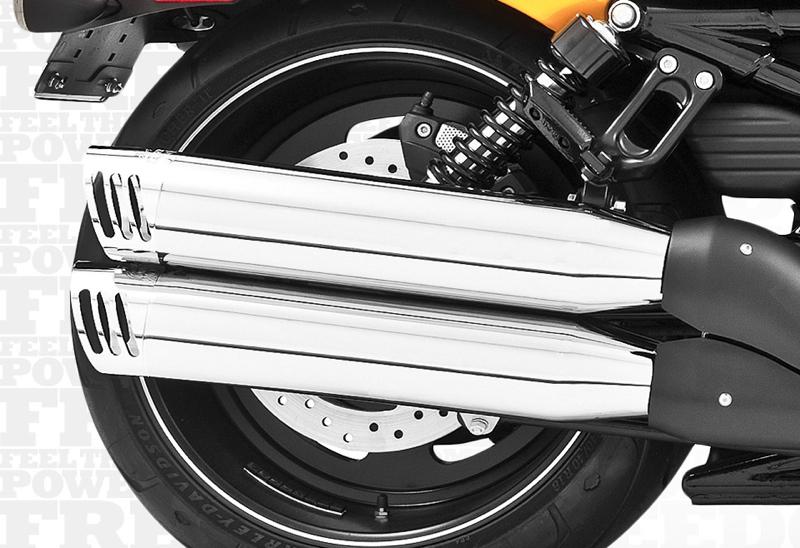 Freedom performance exhaust mufflers racing slip-on w/tips chr/chr vrscd 09-11