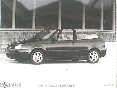1999 vw cabrio factory press kit/brochure/photo's:gls,