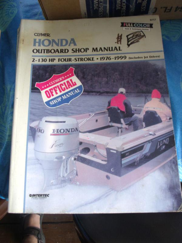 1976-1999 clymer honda 2-130 hp 4-stroke outboard shop manual 