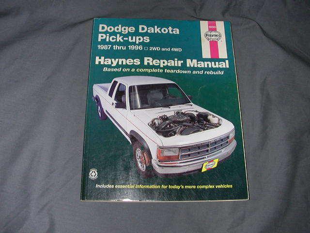 Haynes repair manual - 1987-96 dodge dakota pickup truck