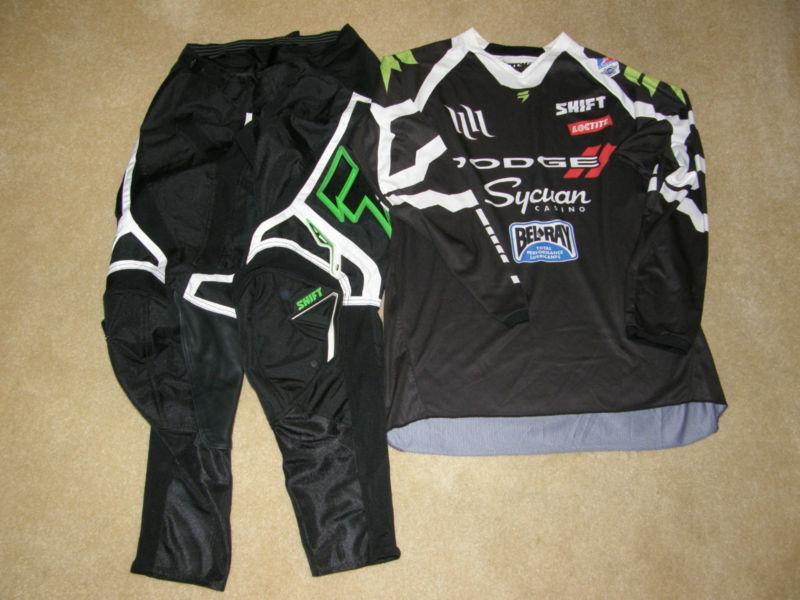 Set of shift racing gear riding pants sz 34 jersey sz xl moto atv quad  #set7