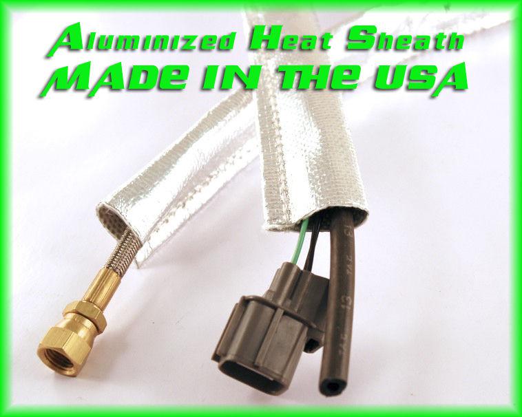 Aluminized heat sheath high temperature exhaust heat shield 1 1/2" x 36" long