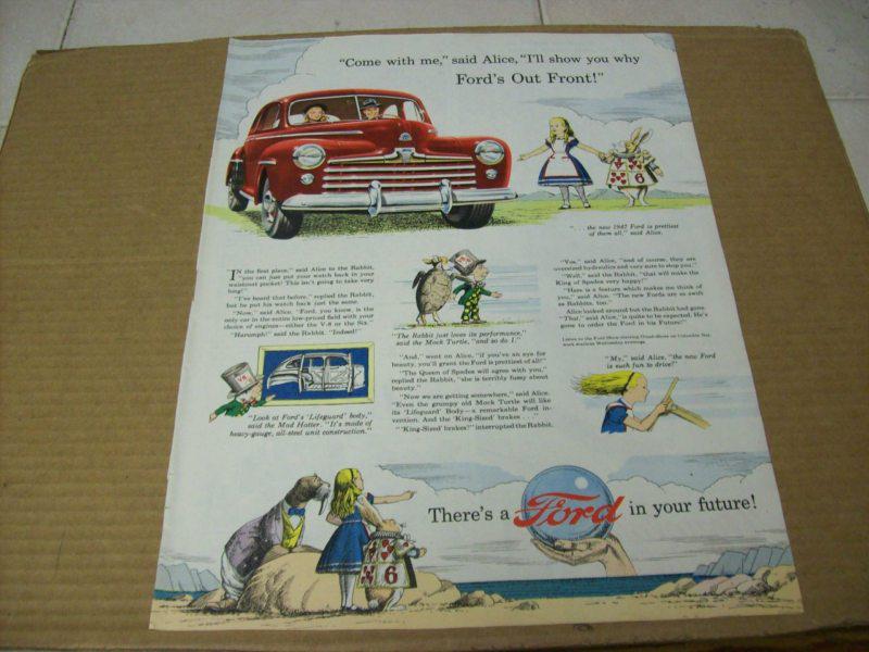 1947 ford 2 dr.  advertisement, vintage ad