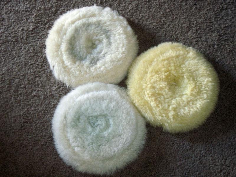  buffer pads (used) 7" wool for compounding or polishing 3 ea.