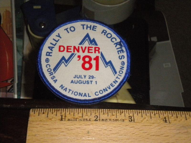 Vintage corsa national convention denver 1981 rally to the rockies corvair patch