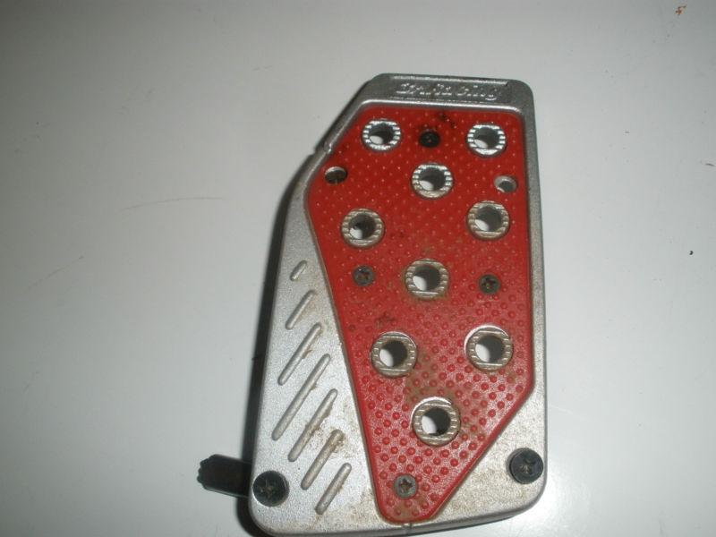 Red aftermarket gas pedal cover high performance turner racing 