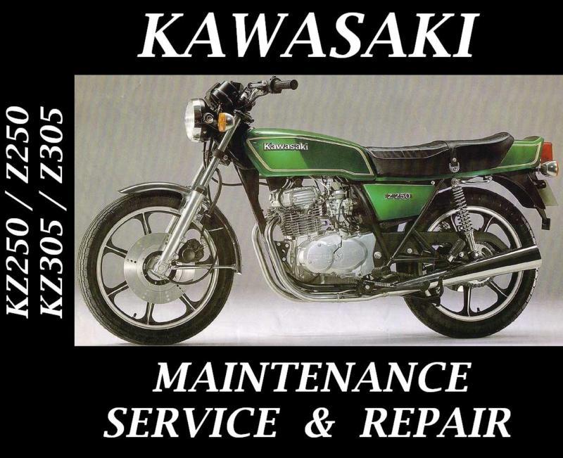 Kawasaki kz250 z250 kz305 z305 kz z 250 305 twin service repair rebuild manual