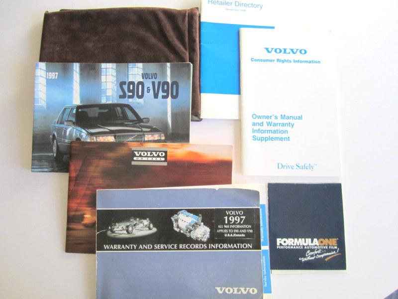 Volvo 1997 s90 v90 manual warranty service records info consumer rights + pouch