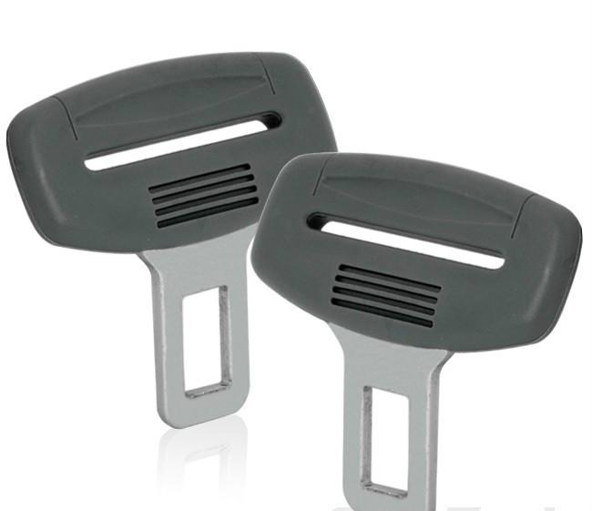 2x gray seat belt buckle alarm stopper eliminator for universal car suvs trucks