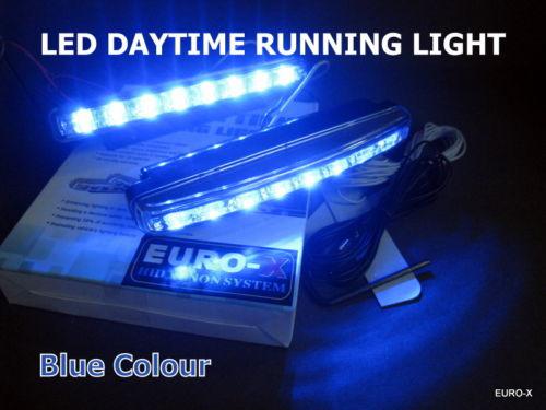 Blue drl led 8 daytime running lights #day0 x 1 pair