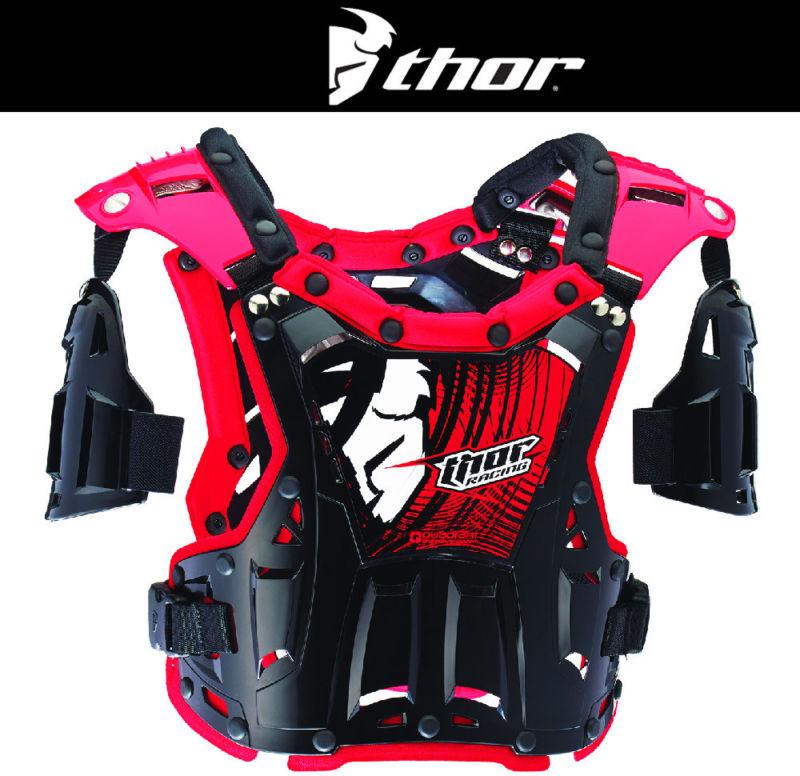 Thor child red quadrant dirt bike roost guard chest protector mx atv 2014