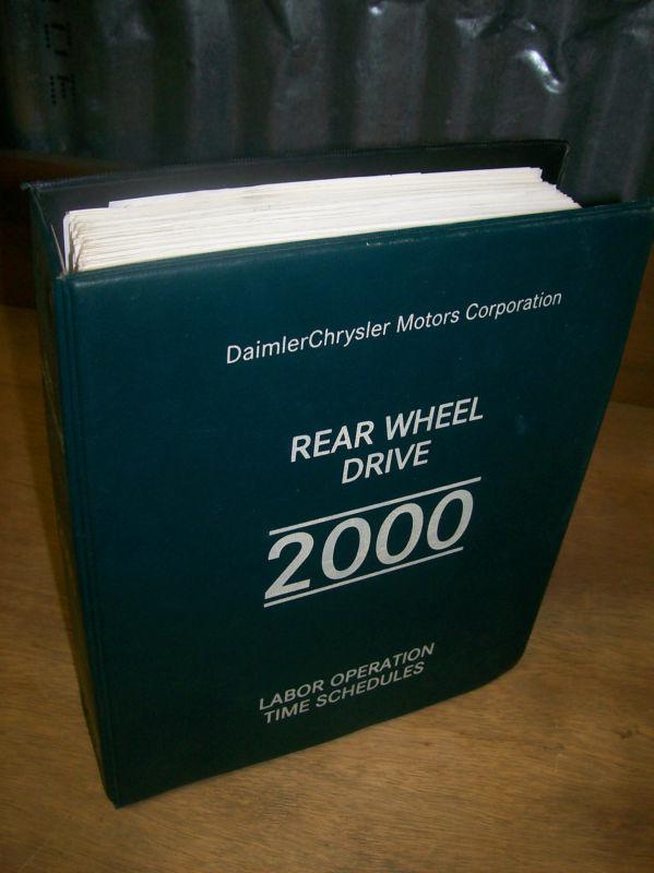 2000 daimler-chrysler rear wheel drive labor operation time schedules