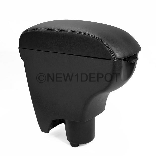 New black leather abs armrest center console storage box for 06-10 toyota yaris