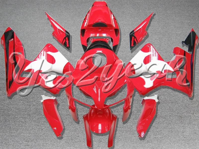 Injection molded fit 2005 2006 cbr600rr 05 06 white red fairing zn821