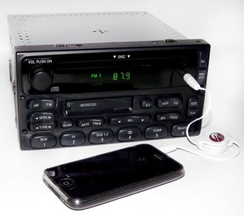1999 ford f250 sd super duty truck radio - am fm cd cassette w auxiliary input