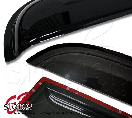 Vent shade outside mount window visor sunroof type 2 3pc ford focus 08-11 2 door