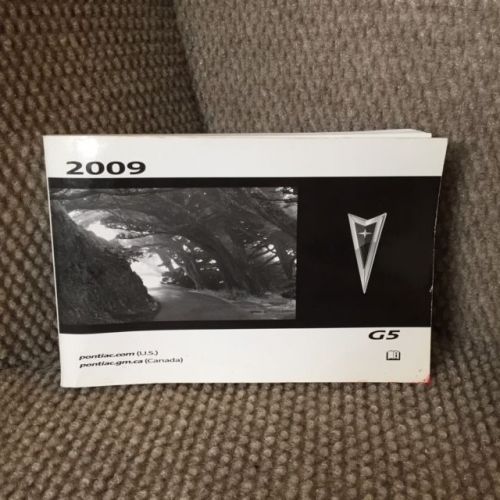 2009 pontiac g5 oem owners manual