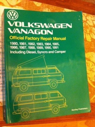 Bentley manual for volkswagen vanagon