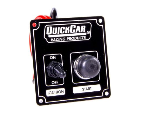 Quickcar racing products 3-3/8 x 3-5/8 in dash mount switch panel p/n 50-802