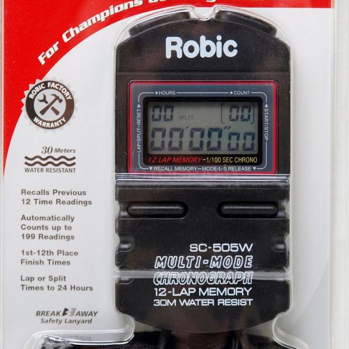 Longacre 22168 robic racing lap timer  stopwatch sc-505w