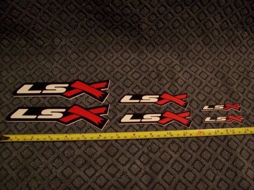 Set of 6 black lsx emblems trans am camaro vega mustang nova chevelle corvette