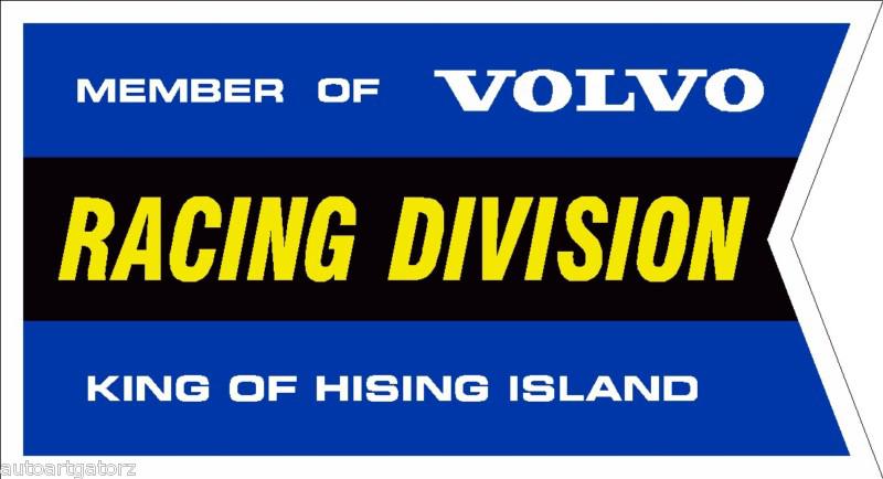 Volvo racing division old scandinavian motorsport decal popular in 60's and 70's