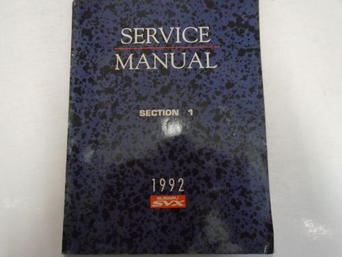 1992 subaru svx service repair shop manual section 1 general information book