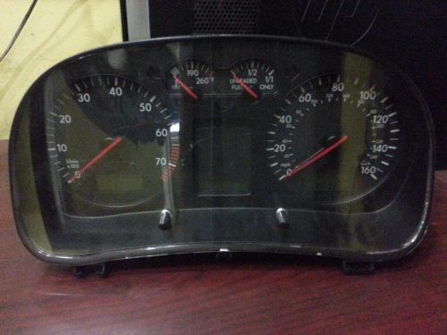Volkswagen jetta speedometer cluster; (cluster), sdn, 2.0l, mph, at 01