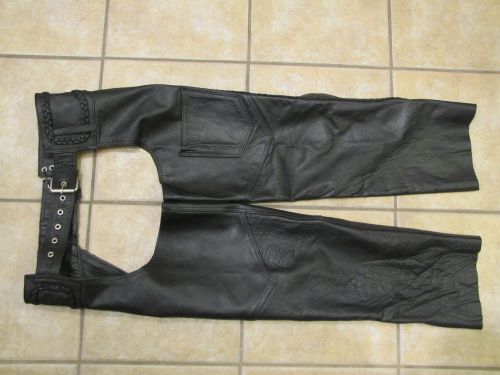 Ladies leather motorcycle chaps