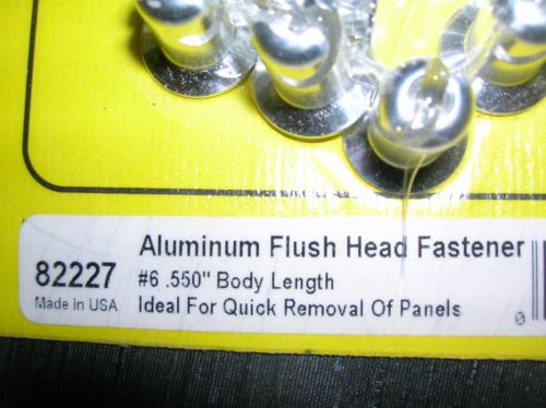 Aluminum flush head fasteners--jegs part# 82227