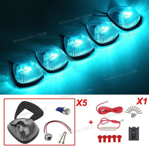 Hot 5050 168 ice blue led+cab marker light clear assembly for dodge ram 5pcs