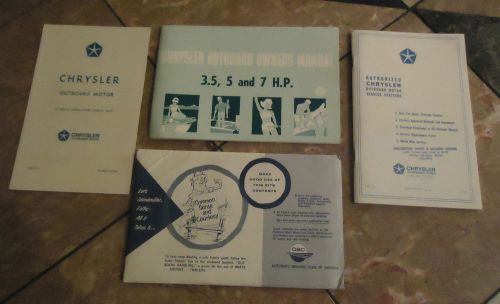 1968 1969 3.5 5 7 hp chrysler outboard owners manual vintage chrysler literature