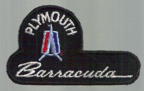 Vtg plymouth barracuda embroidered patch drag racing gasser mopar old nhra ahra