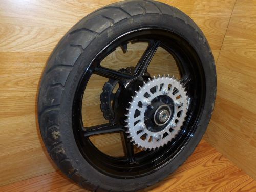 2008 kawasaki ninja ex250 rear wheel complete hub rotor rim tire straight