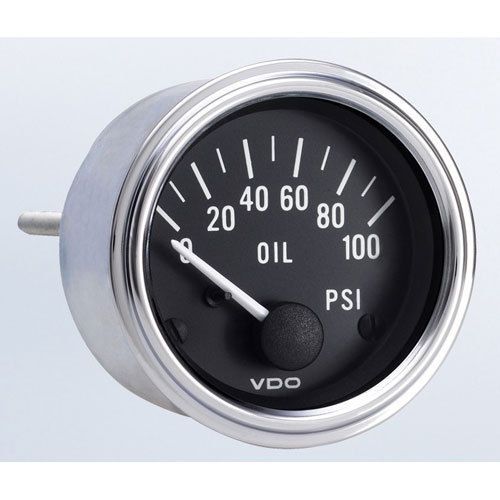 Vdo 350-3061 series 1 oil pressure gauge 2-1/16&#034; electrical 100 psi