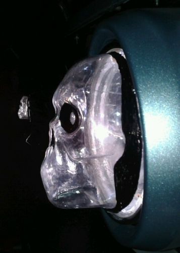 Skull headlight covers 5 3/4 &#034; set of 4 for cars and trucks - clear