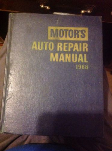 1968 31st edition motor&#039;s auto repair  manual  used 62 63 64 65 66 67 68