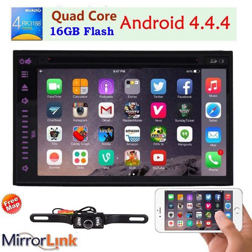 Quad core car dvd player android 4.4 gps navigation stereo wifi mirror link+cam