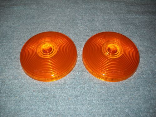 Nos mopar 1969-1971 dodge truck amber round park light turn signal lenses