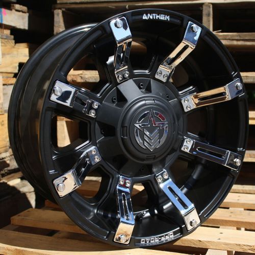17x9 matte black defender a712 8x6.5 -12 wheels fun country lt315/70r17 tires