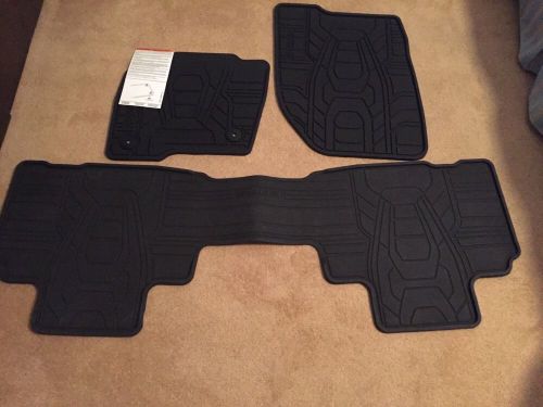 Ford lincoln rubber floor mats. set of three. black.  part # 015149