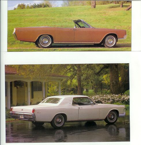 1966 1967 1968 1969 lincoln continental color 13 page article