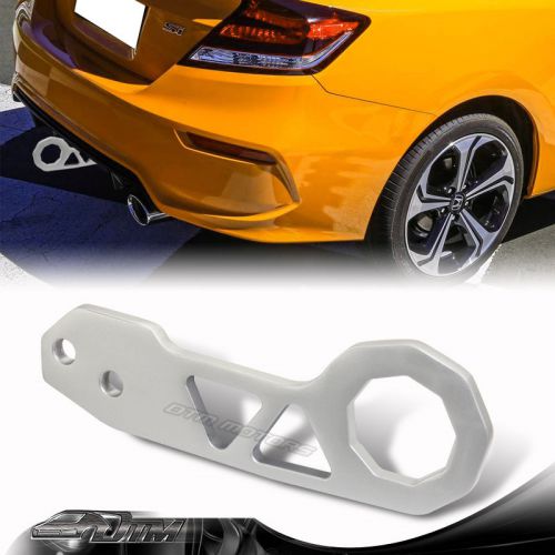 2&#034; jdm anodized cnc billet aluminum silver rear bumper racing tow hook for acura