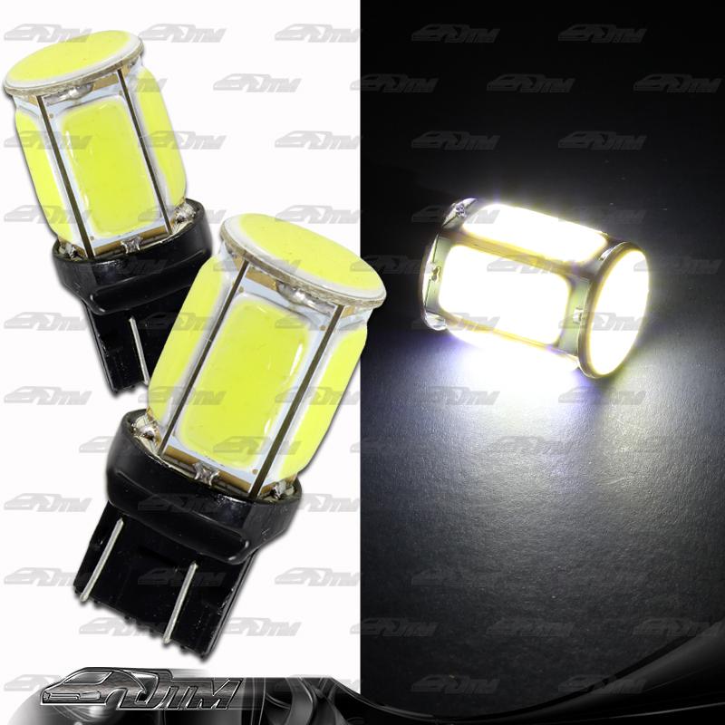 1x pair t20 wedge 6 panel cob chips on board led replacement light bulbs